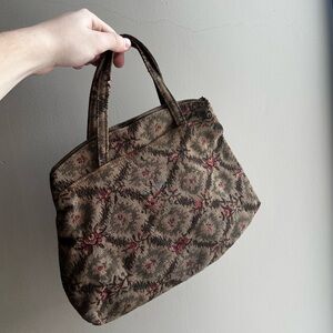 True Vintage 70s Brown Floral Mini Bag